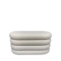 Miro - Storage Bench - Bouclé Fabric - White