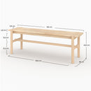 banc suzette 3 personnes en bois clair dim