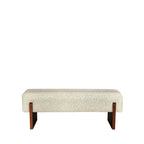 Sally - Bench - Fabric and Wood - Beige