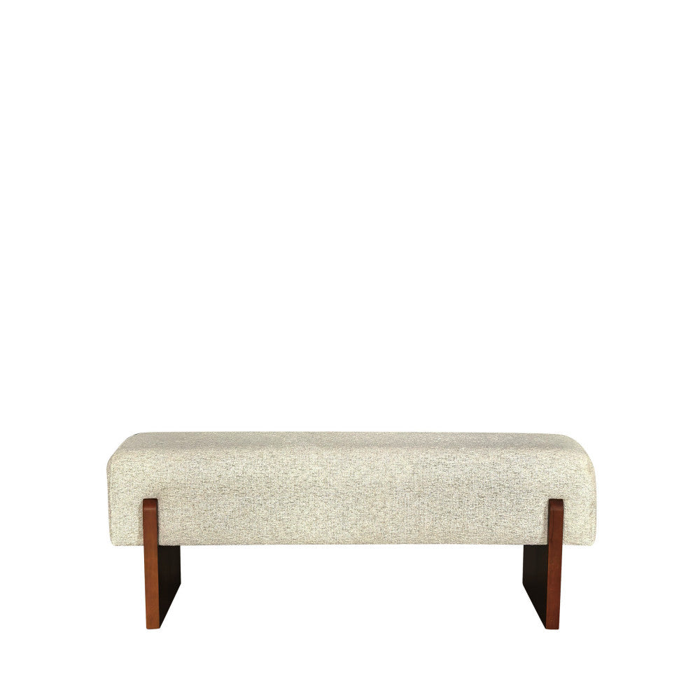 Sally - Bench - Fabric and Wood - Beige
