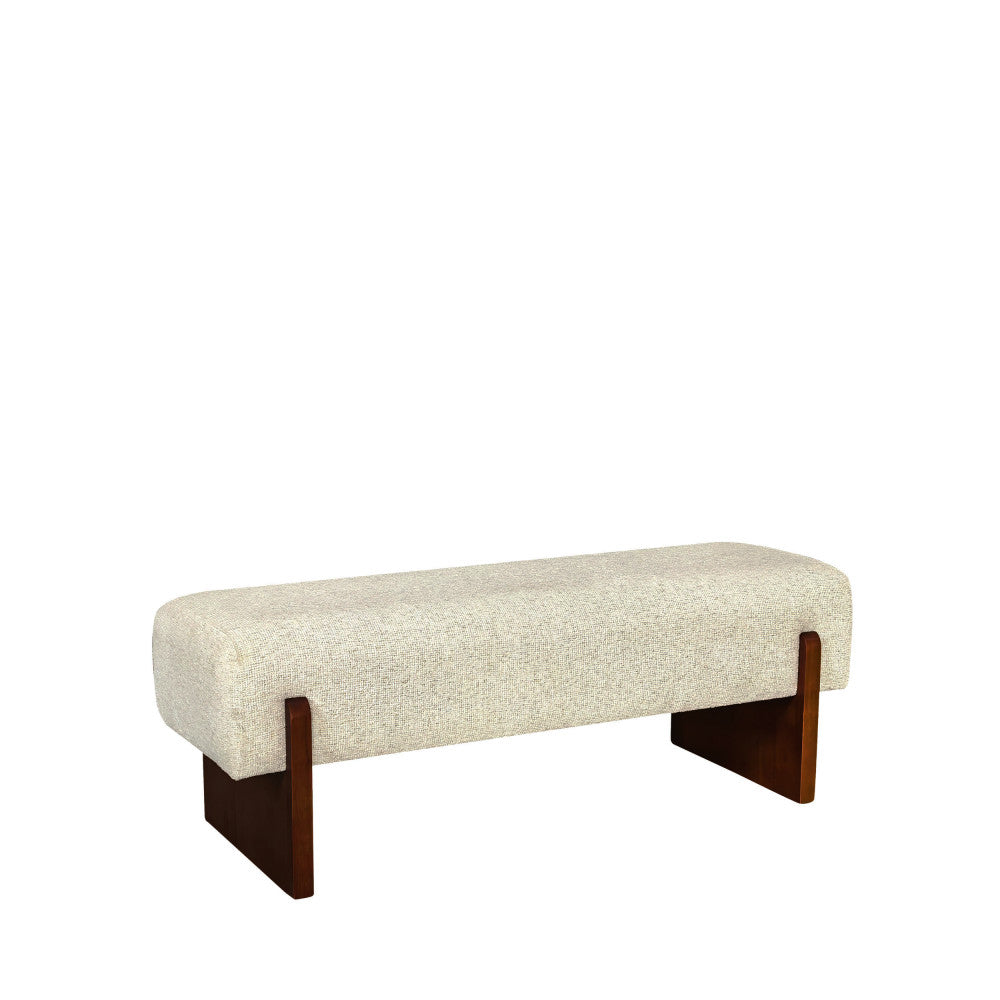 Sally - Bench - Fabric and Wood - Beige
