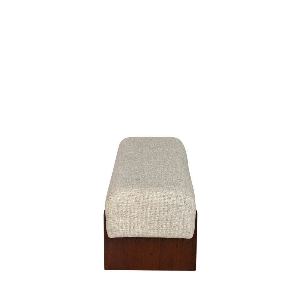 Sally - Bench - Fabric and Wood - Beige
