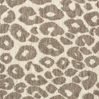 Sally - Bench - Leopard-Print Fabric and Wood - Beige