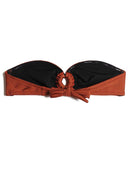 Belair Bandeau Bikini Top - Brown