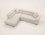 Baoji - Sofá Rinconero 5 Plazas Convertible Con Reposacabezas Y Arcón - Pana - Beige