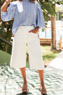 BAPTISTE Blanc - Bermuda Jean