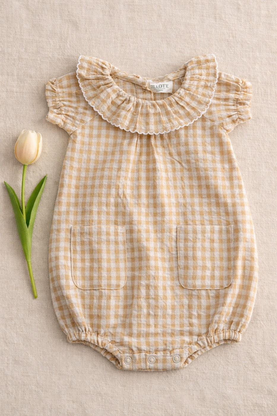 Barboteuse Callie - Bébé Fille - Camel Vichy