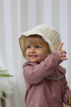 Barboteuse Castille Vieux Rose - Bébé Fille