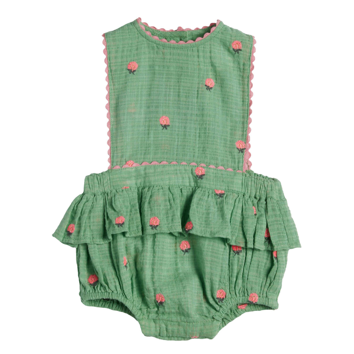 Barboteuse Peony - Fleurs vert