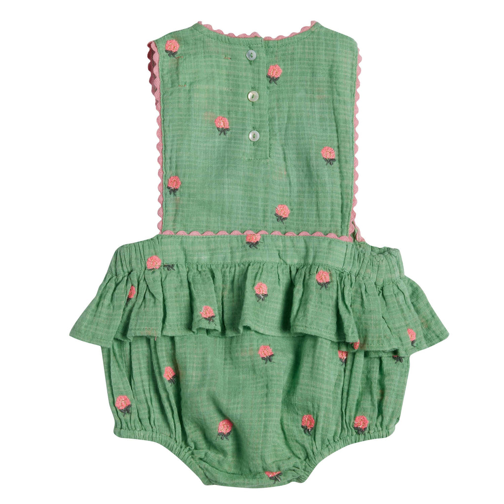 Barboteuse Peony - Fleurs vert
