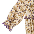 Barboteuse Violette - Ecru/Violet