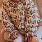 Barboteuse Violette - Ecru/Violet