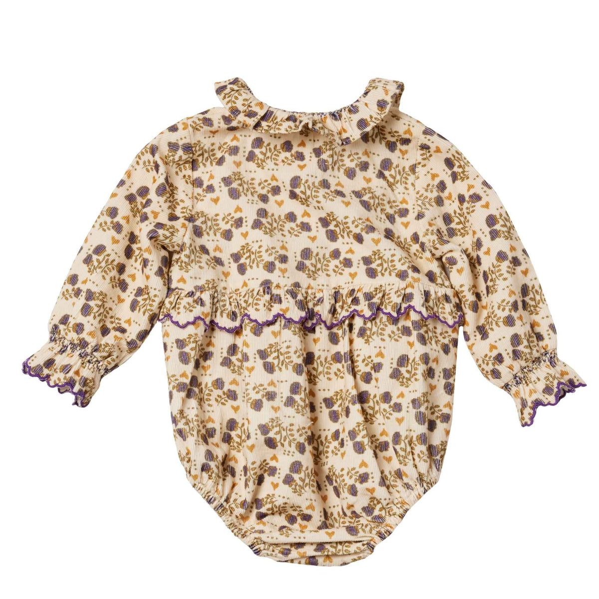 Barboteuse Violette - Ecru/Violet
