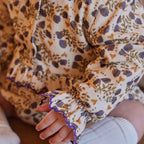 Barboteuse Violette - Ecru/Violet