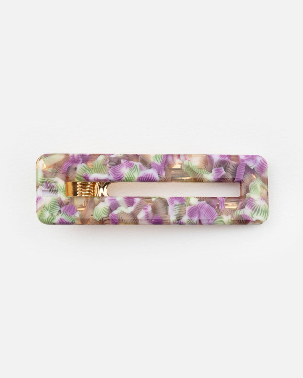 Barrettes Rectangle - Magenta Et Vert