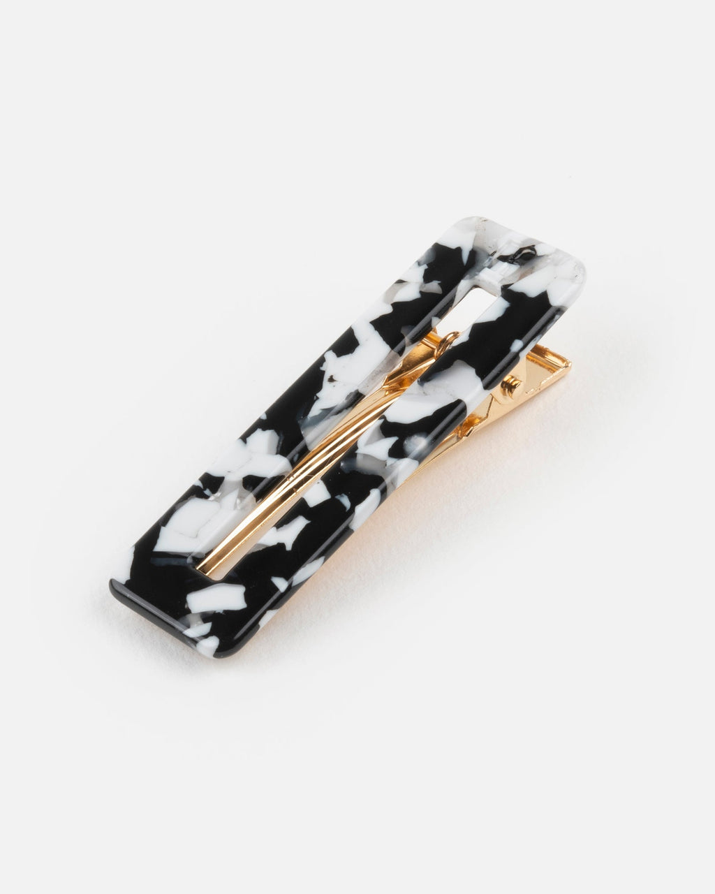 Barrettes Rectangle - Noir Et Blanc