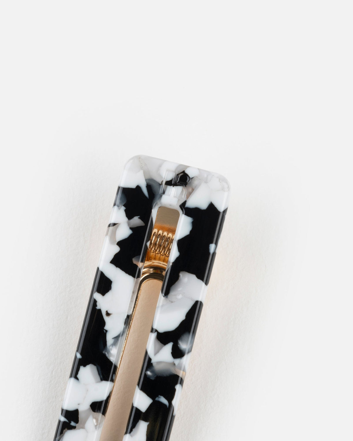 Barrettes Rectangle - Noir Et Blanc
