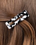 Barrettes Rectangle - Noir Et Blanc