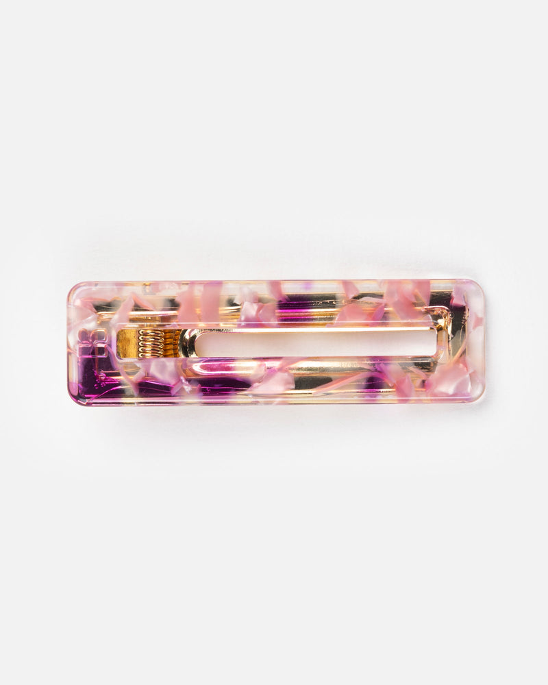 Barrette Rectangle - Pink