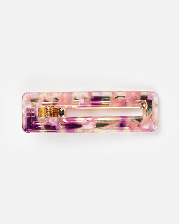 Rektangulärt Hårspänne - Pink