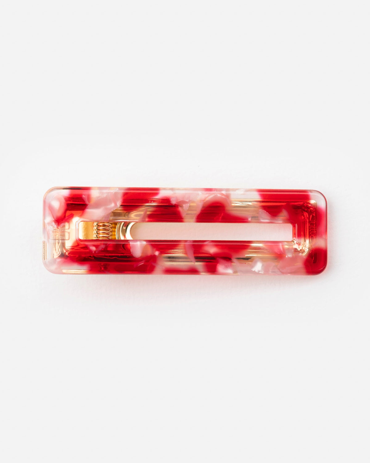 Barrettes Rectangle - Rouge