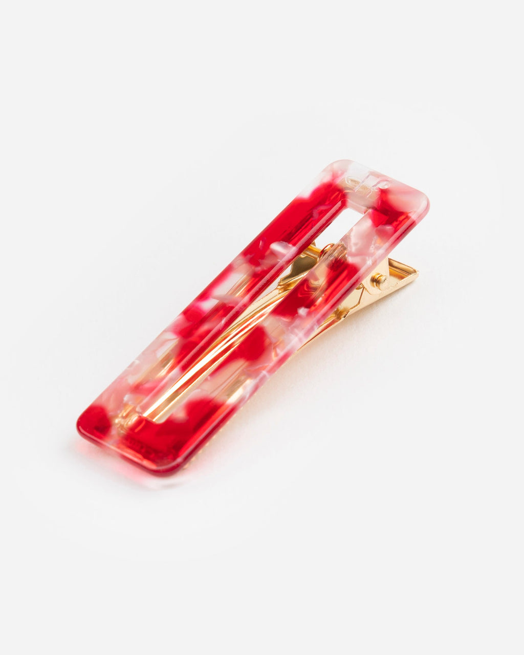 Barrettes Rectangle - Rouge