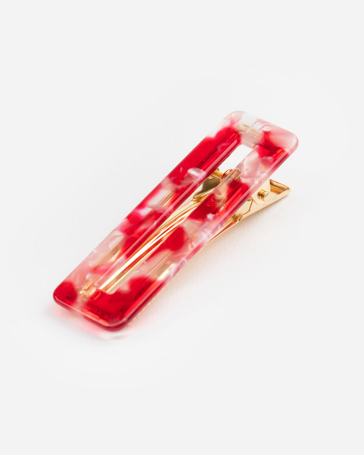 Barrettes Rectangle - Rouge