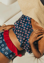 Parte Inferior de Traje de Baño 2 Piezas - Josephina - Print Corazón Azul