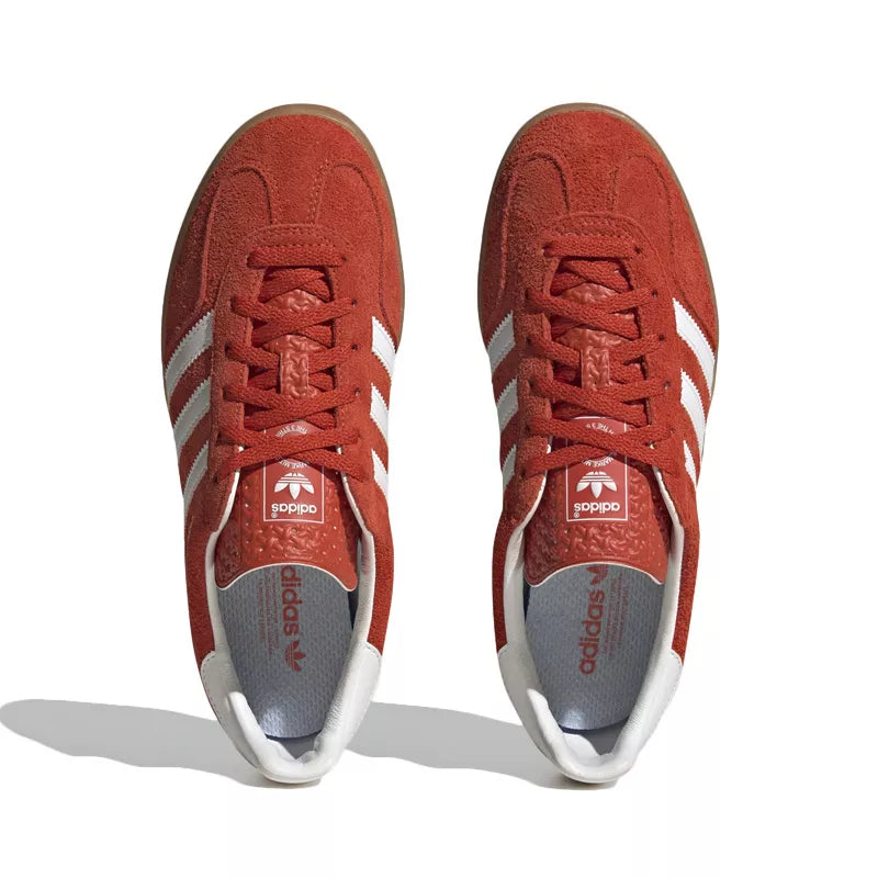 Baskets Adidas Originals Gazelle Indoor - Orange, Blanc.