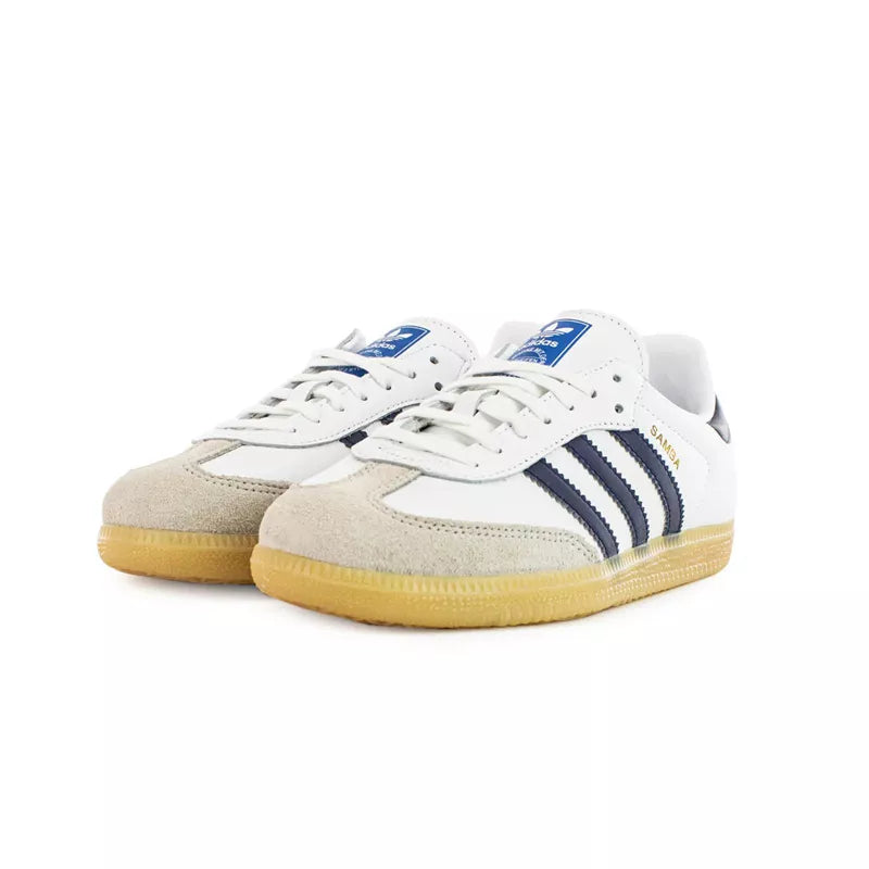 Baskets Originals Samba Og Junior - Blanc, Bleu Marine.