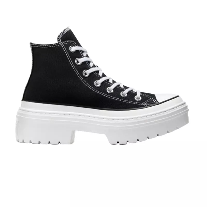 All Star Lugged Heel Platform Sneakers - Black/White