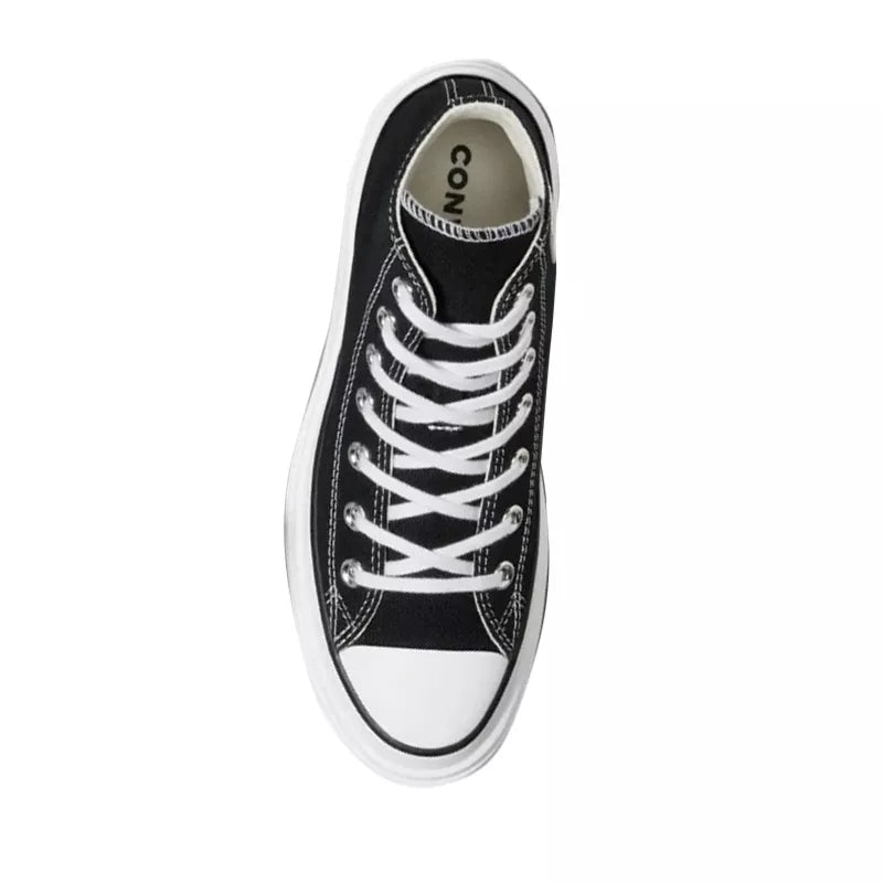 All Star Lugged Heel Platform Sneakers - Black/White