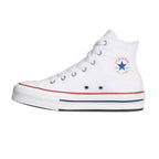 Zapatillas Converse Canvas All Star Lift Hi Jr - Blanco/Azul