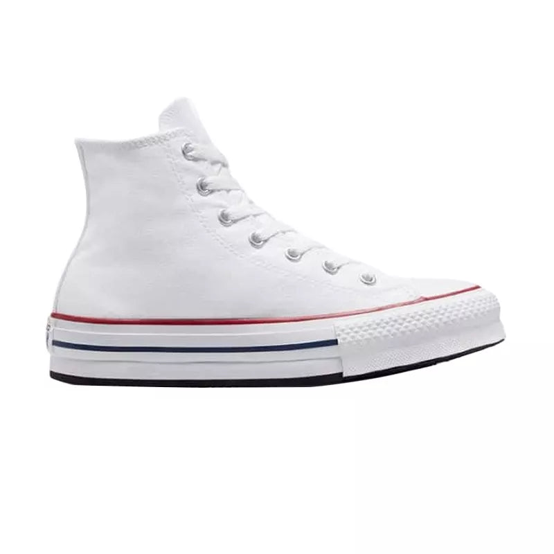 Zapatillas Converse Canvas All Star Lift Hi Jr - Blanco/Azul