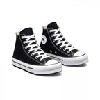 Converse Canvas All Star Lift Hi Jr Trainers - Black/White