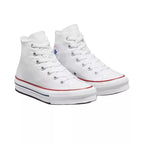 Zapatillas Converse Canvas All Star Lift Hi Jr - Blanco/Azul