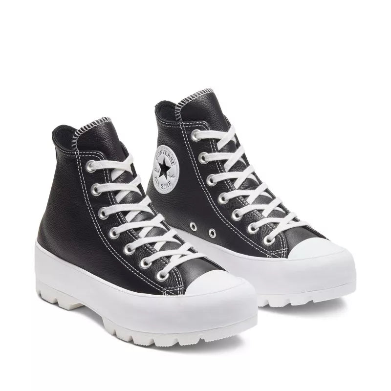 Baskets Converse Chuck Taylor All Star Lugged Leather - Noir, Blanc.