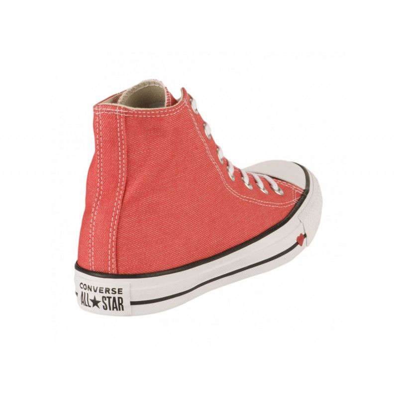 Converse Hi All Star Sucker Love Denim Sneakers - Red