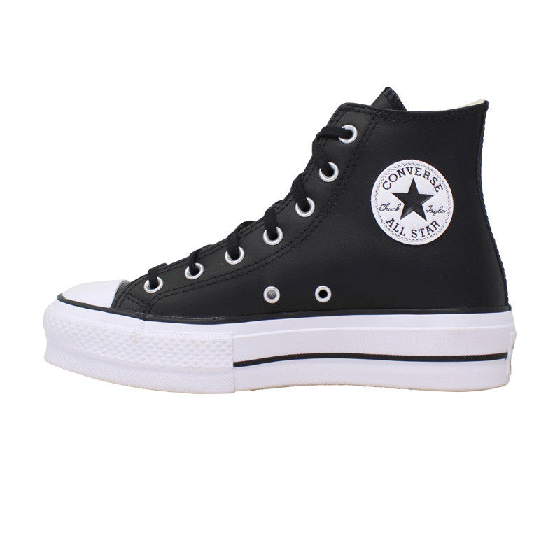 Baskets Plateforme Cuir Hi - Noir