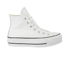 Zapatillas altas de piel con plataforma - Blanco