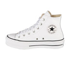 Zapatillas altas de piel con plataforma - Blanco