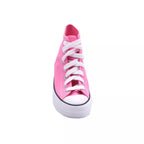 Canvas Hi Platform Sneakers - Pink/White