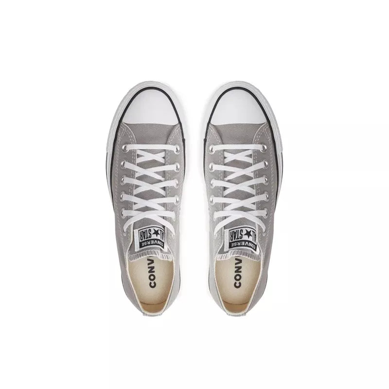 Platform Canvas Hi Trainers - Grey