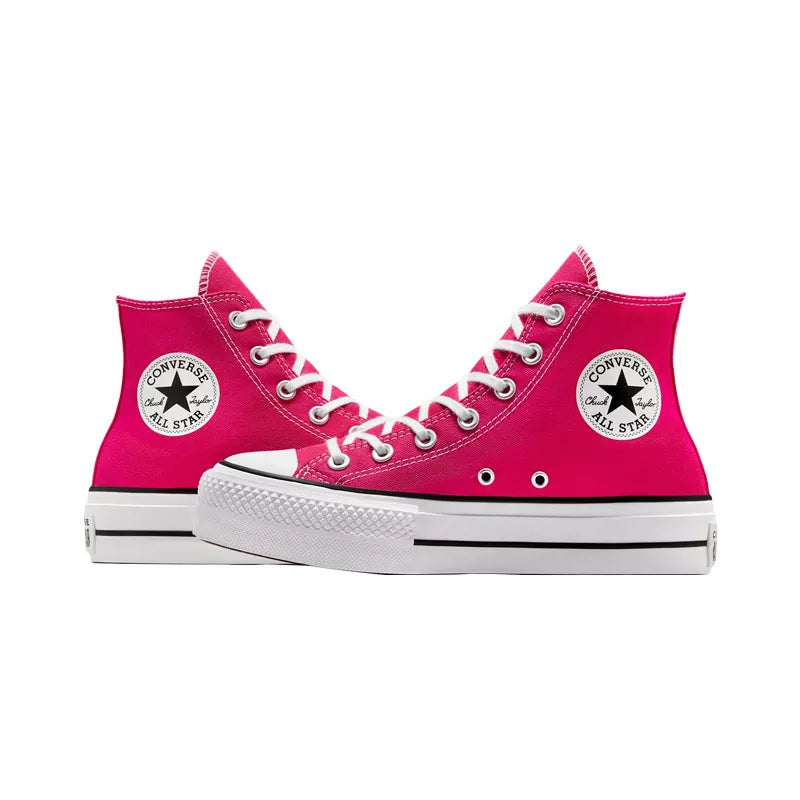 Baskets Platforme Canvas Hi - Rose/Blanc