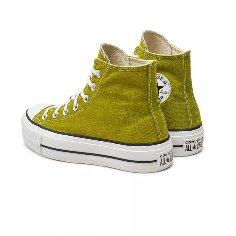 Baskets Converse Platforme Canvas Hi - Kaki/Blanc