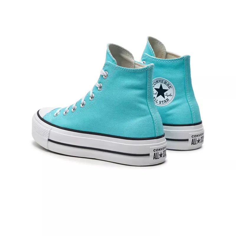 Canvas Hi Platform Sneakers - Blue