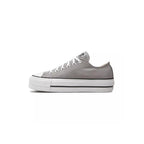 Platform Canvas Hi Trainers - Grey