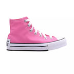 Canvas Hi Platform Sneakers - Pink/White