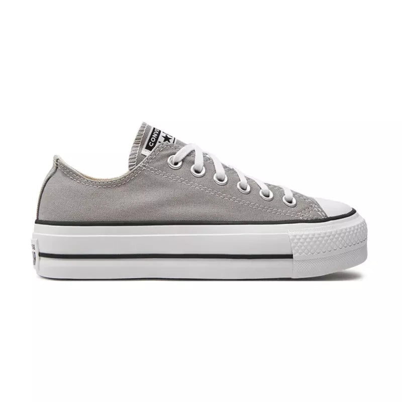 Platform Canvas Hi Trainers - Grey