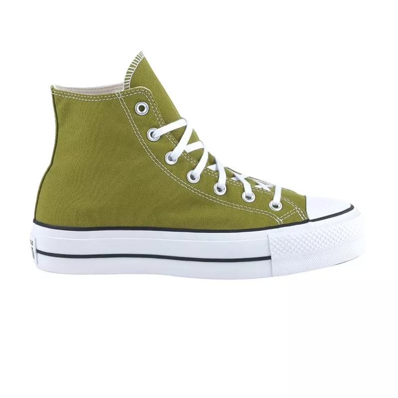 Baskets Converse Platforme Canvas Hi - Kaki/Blanc
